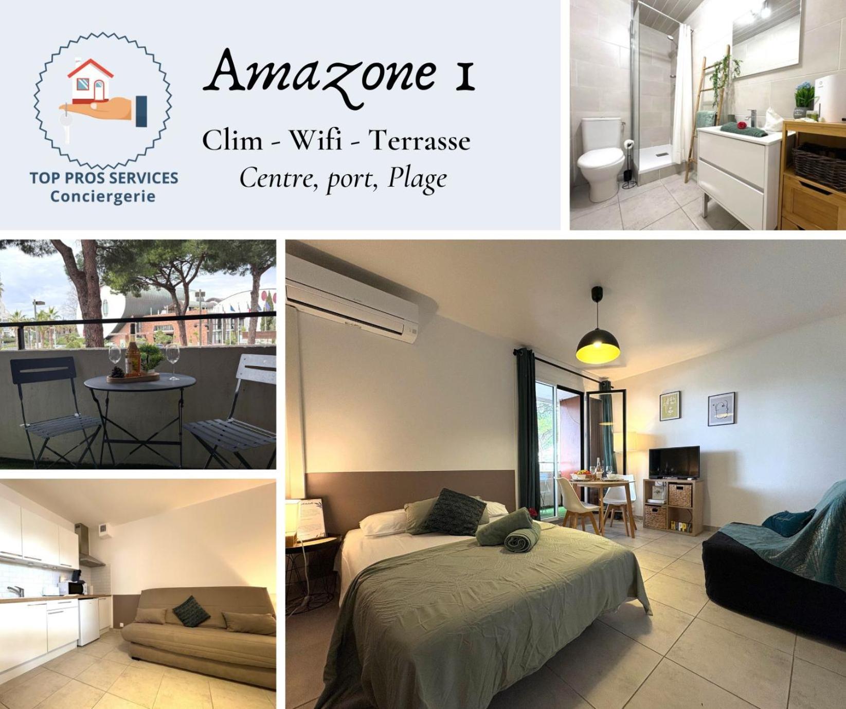 L'Amazone Studio Plein Centre Plages A 2Min Clim Wifi Sur Le Port - Top Prosconciergerie- La Grande-Motte Kültér fotó